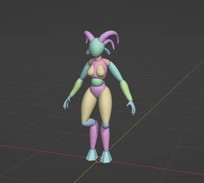 Example of a model in process by Hayden Falzon