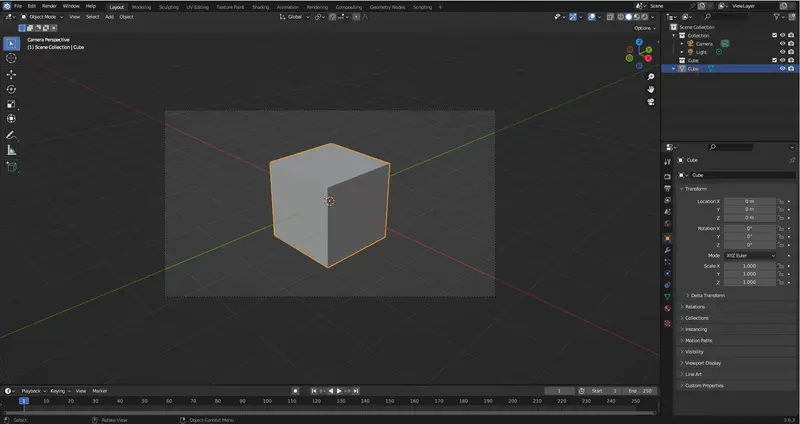 GUI of blender